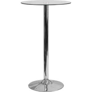 image:imageFlash Furniture 235 in Glass Round Table  Chrome Base