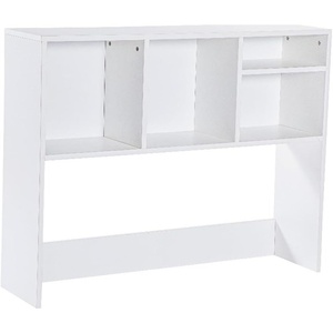 image:imageFlash Furniture Desktop Bookshelf with Multiple Cubbies Black  Assorted Cubby Sizes Stabilizing Cross BarWhite