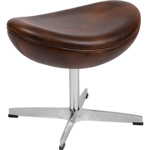 image:imageFlash Furniture Rally White LeatherSoft Saddle Wing OttomanBomber Jacket Leathersoft
