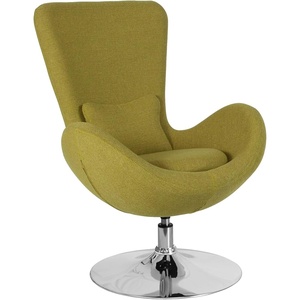 image:imageFlash Furniture Rally White LeatherSoft Saddle Wing OttomanGreen Fabric