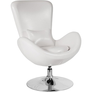 image:imageFlash Furniture Rally White LeatherSoft Saddle Wing OttomanWhite Leathersoft