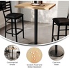 image:imageFlash Furniture Commercial 24x30 Tabletop and 18 Round Base Natural  Bar Height Black Cast Iron Base AntiRust Indoor Use 18 Round BaseNatural TopBlack Base