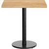 image:imageFlash Furniture Commercial 24x30 Tabletop and 18 Round Base Natural  Dining Height Black Cast Iron Base AntiRust Indoor Use 18 Round BaseNatural TopBlack Base