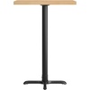 image:imageFlash Furniture Commercial 24x30 Tabletop and 22x22 XBase Natural  Bar Height Black Cast Iron Base AntiRust Indoor Use 22x22 in Base FootprintNatural TopBlack Base
