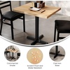 image:imageFlash Furniture Commercial 24x30 Tabletop and 22x22 XBase Natural  Dining Height Black Cast Iron Base AntiRust Indoor Use 22x22 in Base FootprintNatural TopBlack Base
