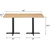 image:imageFlash Furniture Commercial 24x30 Tabletop and 22x22 XBase Natural  Dining Height Black Cast Iron Base AntiRust Indoor Use 22x22 in Base FootprintNatural TopBlack Base