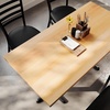 image:imageFlash Furniture Commercial 24x30 Tabletop and 22x22 XBase Natural  Dining Height Black Cast Iron Base AntiRust Indoor Use 22x22 in Base FootprintNatural TopBlack Base