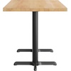 image:imageFlash Furniture Commercial 24x30 Tabletop and 22x22 XBase Natural  Dining Height Black Cast Iron Base AntiRust Indoor Use 22x22 in Base FootprintNatural TopBlack Base