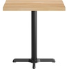 image:imageFlash Furniture Commercial 24x30 Tabletop and 22x22 XBase Natural  Dining Height Black Cast Iron Base AntiRust Indoor Use 22x22 in Base FootprintNatural TopBlack Base