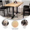 image:imageFlash Furniture Commercial 24x30 Tabletop and 22x22 XBase Natural  Dining Height Black Cast Iron Base AntiRust Indoor Use 22x22 in Base FootprintNatural TopBlack Base