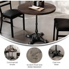 image:imageFlash Furniture Commercial 30 Round Tabletop and Bistro Base Dark Brown  Black Cast Iron Base AntiRust Indoor UseDark Brown TopBlack Base