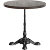 image:imageFlash Furniture Commercial 30 Round Tabletop and Bistro Base Dark Brown  Black Cast Iron Base AntiRust Indoor UseDark Brown TopBlack Base