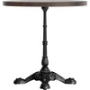image:imageFlash Furniture Commercial 30 Round Tabletop and Bistro Base Dark Brown  Black Cast Iron Base AntiRust Indoor UseDark Brown TopBlack Base
