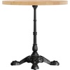 image:imageFlash Furniture Commercial 30 Round Tabletop and Bistro Base Dark Brown  Black Cast Iron Base AntiRust Indoor UseNatural TopBlack Base