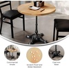 image:imageFlash Furniture Commercial 30 Round Tabletop and Bistro Base Dark Brown  Black Cast Iron Base AntiRust Indoor UseNatural TopBlack Base