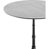 image:imageFlash Furniture TopGuard 3125 Round Tabletop and Bistro Base Dark Brown  Outdoor Use Seamless Surface Technology Resists UV Moisture Scratches and Heat Black BaseGray Faux ConcreteBlack Base