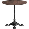 image:imageFlash Furniture TopGuard 3125 Round Tabletop and Bistro Base Dark Brown  Outdoor Use Seamless Surface Technology Resists UV Moisture Scratches and Heat Black BaseDark BrownBlack Base
