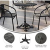 image:imageFlash Furniture TopGuard 3125 Round Tabletop and Bistro Base Dark Brown  Outdoor Use Seamless Surface Technology Resists UV Moisture Scratches and Heat Black BaseBlack Faux MarbleBlack Base