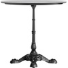 image:imageFlash Furniture TopGuard 3125 Round Tabletop and Bistro Base Dark Brown  Outdoor Use Seamless Surface Technology Resists UV Moisture Scratches and Heat Black BaseGray Faux ConcreteBlack Base