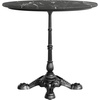 image:imageFlash Furniture TopGuard 3125 Round Tabletop and Bistro Base Dark Brown  Outdoor Use Seamless Surface Technology Resists UV Moisture Scratches and Heat Black BaseBlack Faux MarbleBlack Base