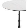 image:imageFlash Furniture TopGuard 3125 Round Tabletop and Bistro Base Dark Brown  Outdoor Use Seamless Surface Technology Resists UV Moisture Scratches and Heat Black BaseWhite Faux MarbleBlack Base