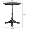 image:imageFlash Furniture TopGuard 3125 Round Tabletop and Bistro Base Dark Brown  Outdoor Use Seamless Surface Technology Resists UV Moisture Scratches and Heat Black BaseBlack Faux MarbleBlack Base