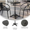 image:imageFlash Furniture TopGuard 3125 Round Tabletop and Bistro Base Dark Brown  Outdoor Use Seamless Surface Technology Resists UV Moisture Scratches and Heat Black BaseBlack Faux MarbleBlack Base