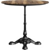 image:imageFlash Furniture TopGuard 3125 Round Tabletop and Bistro Base Dark Brown  Outdoor Use Seamless Surface Technology Resists UV Moisture Scratches and Heat Black BaseNaturalBlack Base