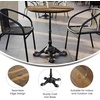 image:imageFlash Furniture TopGuard 3125 Round Tabletop and Bistro Base Dark Brown  Outdoor Use Seamless Surface Technology Resists UV Moisture Scratches and Heat Black BaseNaturalBlack Base