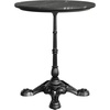 image:imageFlash Furniture TopGuard 3125 Round Tabletop and Bistro Base Dark Brown  Outdoor Use Seamless Surface Technology Resists UV Moisture Scratches and Heat Black BaseBlack Faux MarbleBlack Base
