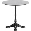 image:imageFlash Furniture TopGuard 3125 Round Tabletop and Bistro Base Dark Brown  Outdoor Use Seamless Surface Technology Resists UV Moisture Scratches and Heat Black BaseGray Faux ConcreteBlack Base