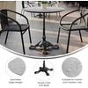 image:imageFlash Furniture TopGuard 3125 Round Tabletop and Bistro Base Dark Brown  Outdoor Use Seamless Surface Technology Resists UV Moisture Scratches and Heat Black BaseGray Faux ConcreteBlack Base