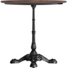 image:imageFlash Furniture TopGuard 3125 Round Tabletop and Bistro Base Dark Brown  Outdoor Use Seamless Surface Technology Resists UV Moisture Scratches and Heat Black BaseDark BrownBlack Base
