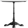 image:imageFlash Furniture TopGuard 3125 Round Tabletop and Bistro Base Dark Brown  Outdoor Use Seamless Surface Technology Resists UV Moisture Scratches and Heat Black BaseWhite Faux MarbleBlack Base