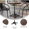 image:imageFlash Furniture TopGuard 3125 Round Tabletop and Bistro Base Dark Brown  Outdoor Use Seamless Surface Technology Resists UV Moisture Scratches and Heat Black BaseDark BrownBlack Base