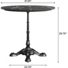 image:imageFlash Furniture TopGuard 3125 Round Tabletop and Bistro Base Dark Brown  Outdoor Use Seamless Surface Technology Resists UV Moisture Scratches and Heat Black BaseBlack Faux MarbleBlack Base