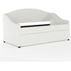 image:imageMartha Stewart Anya Twin Upholstered Daybed with Trundle OffWhite  PullOut Trundle Cushioned Headboard and Footboard No Box Spring Required