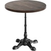 image:imageFlash Furniture Commercial 30 Round Tabletop and Bistro Base Dark Brown  Black Cast Iron Base AntiRust Indoor UseDark Brown TopBlack Base