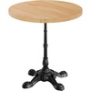 image:imageFlash Furniture Commercial 30 Round Tabletop and Bistro Base Dark Brown  Black Cast Iron Base AntiRust Indoor UseNatural TopBlack Base
