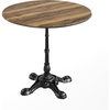 image:imageFlash Furniture TopGuard 3125 Round Tabletop and Bistro Base Dark Brown  Outdoor Use Seamless Surface Technology Resists UV Moisture Scratches and Heat Black BaseNaturalBlack Base