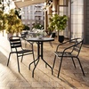 image:imageFlash Furniture 2375 in Aluminum Round Table  Durable Construction Commercial UseBlack