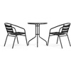 image:imageFlash Furniture 2375 in Aluminum Round Table  Durable Construction Commercial UseBlack