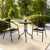 image:imageFlash Furniture 2375 in Aluminum Round Table  Durable Construction Commercial UseBlack