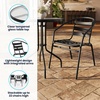 image:imageFlash Furniture 2375 in Aluminum Round Table  Durable Construction Commercial UseBlack