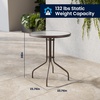 image:imageFlash Furniture 2375 in Aluminum Round Table  Durable Construction Commercial UseBronze