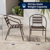 image:imageFlash Furniture 2375 in Aluminum Round Table  Durable Construction Commercial UseBronze