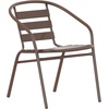 image:imageFlash Furniture 2375 in Aluminum Round Table  Durable Construction Commercial UseBronze