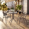 image:imageFlash Furniture 2375 in Aluminum Round Table  Durable Construction Commercial UseBronze