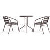 image:imageFlash Furniture 2375 in Aluminum Round Table  Durable Construction Commercial UseBronze