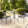 image:imageFlash Furniture 2375 in Aluminum Round Table  Durable Construction Commercial UseBronze